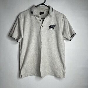 Wilds Vintage Polo Shirt Habitat Wilderness Small S Women's Rhino Zoo Staff 1999